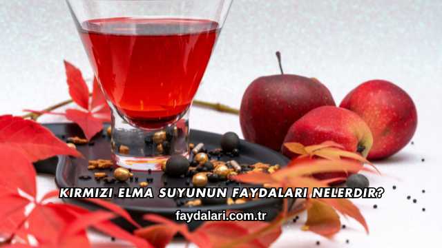 Kırmızı Elma Suyunun Faydaları Nelerdir?