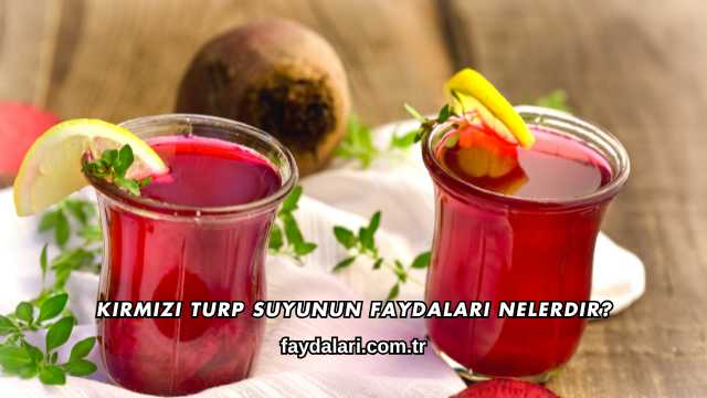 Kırmızı Turp Suyunun Faydaları Nelerdir?