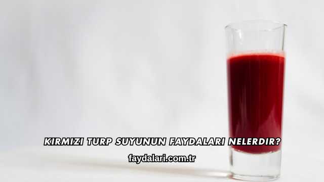 Kırmızı Turp Suyunun Faydaları Nelerdir?