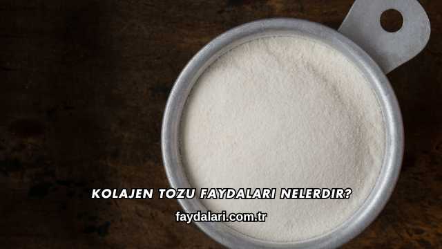 Kolajen Tozu Faydaları Nelerdir?