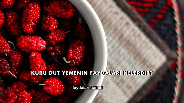 Kuru Dut Yemenin Faydaları Nelerdir?