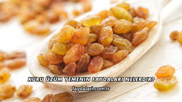 Kuru Üzüm Yemenin Faydaları Nelerdir?