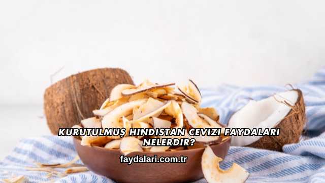 Kurutulmuş Hindistan Cevizi Faydaları Nelerdir?