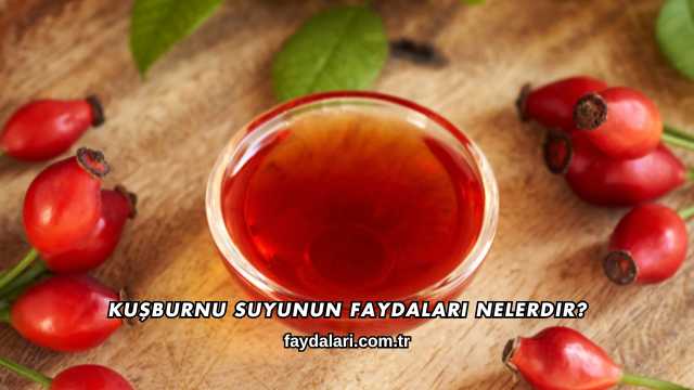 Kuşburnu Suyunun Faydaları Nelerdir?