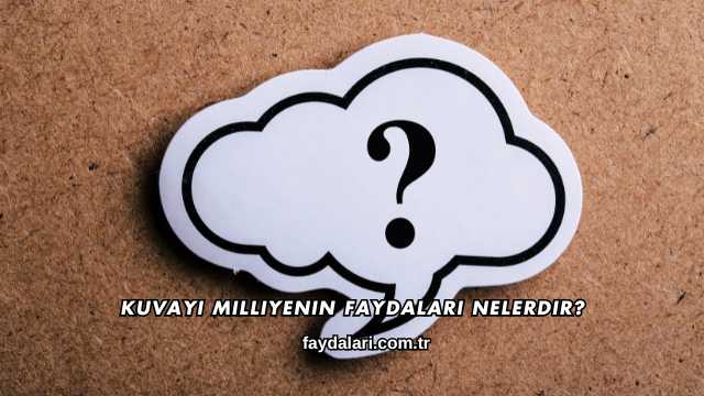 Kuvayi Milliyenin Faydaları Nelerdir?