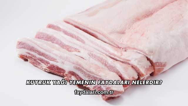 Kuyruk Yağı Yemenin Faydaları Nelerdir?