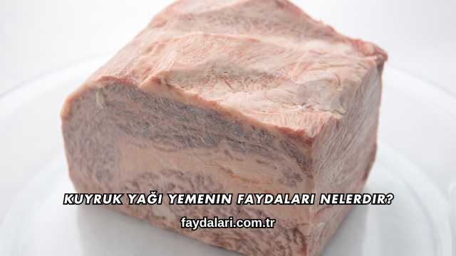 Kuyruk Yağı Yemenin Faydaları Nelerdir?