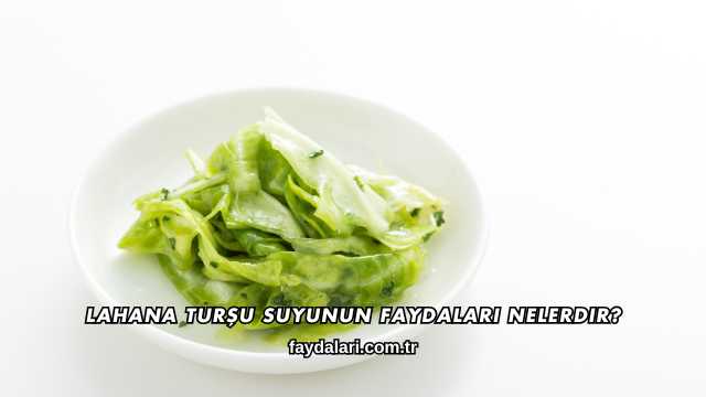 Lahana Turşu Suyunun Faydaları Nelerdir?