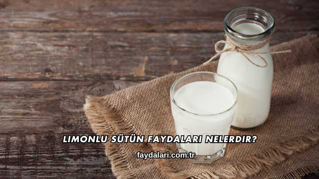 Limonlu Sütün Faydaları Nelerdir?