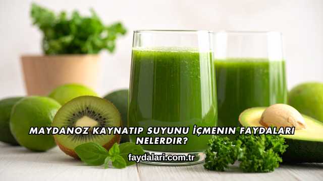 Maydanoz Kaynatıp Suyunu İçmenin Faydaları Nelerdir?