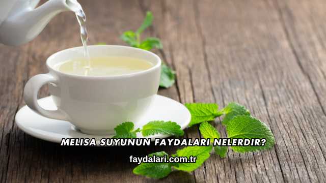 Melisa Suyunun Faydaları Nelerdir?