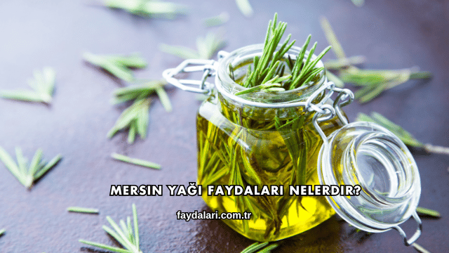 Mersin Yağı Faydaları Nelerdir?
