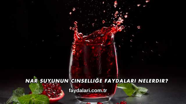 Nar Suyunun Cinselliğe Faydaları Nelerdir?