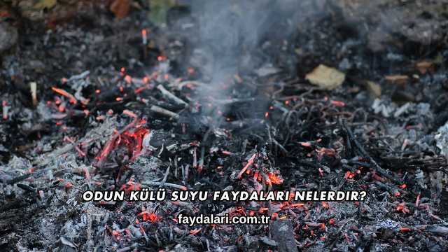 Odun Külü Suyu Faydaları Nelerdir?