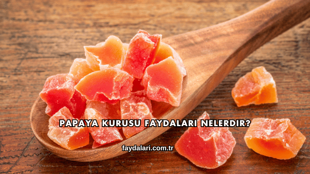 Papaya Kurusu Faydaları Nelerdir?