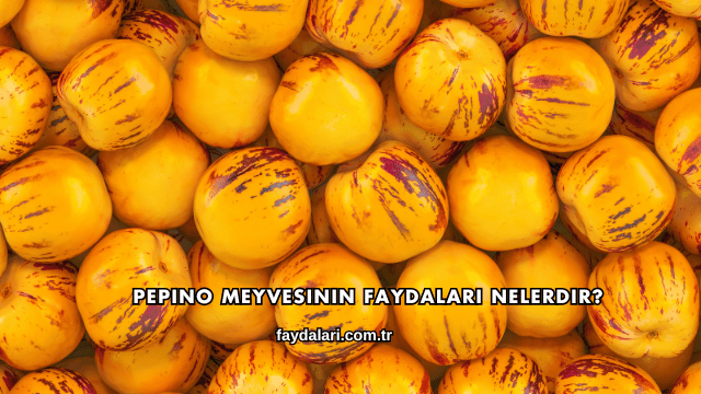 Pepino Meyvesinin Faydaları Nelerdir?