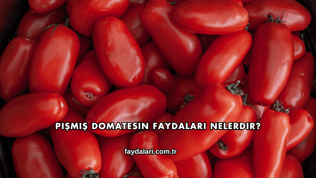 Pişmiş Domatesin Faydaları Nelerdir?
