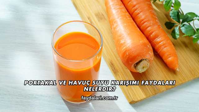 Portakal ve Havuç Suyu Karışımı Faydaları Nelerdir?