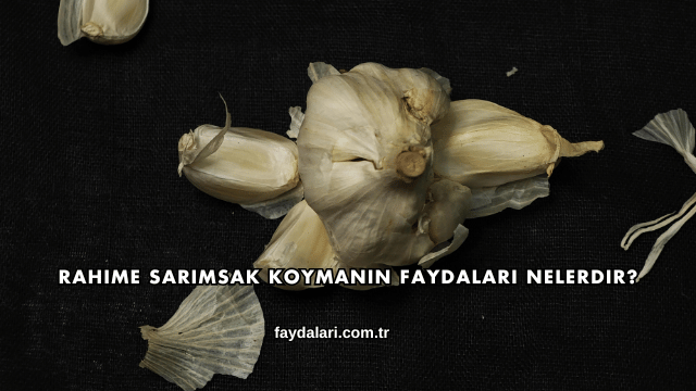 Rahime Sarımsak Koymanın Faydaları Nelerdir?