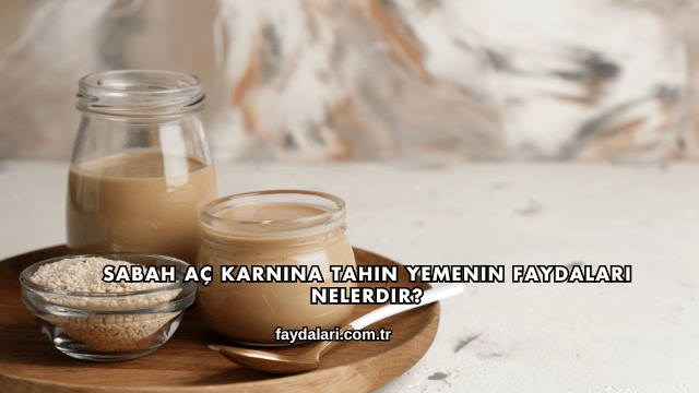 Sabah Aç Karnına Tahin Yemenin Faydaları Nelerdir?