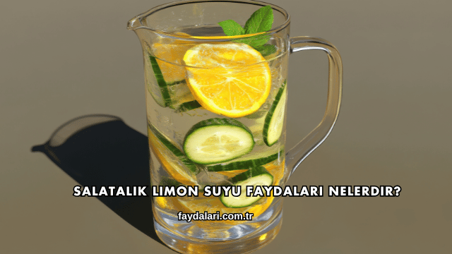 Salatalık Limon Suyu Faydaları Nelerdir?
