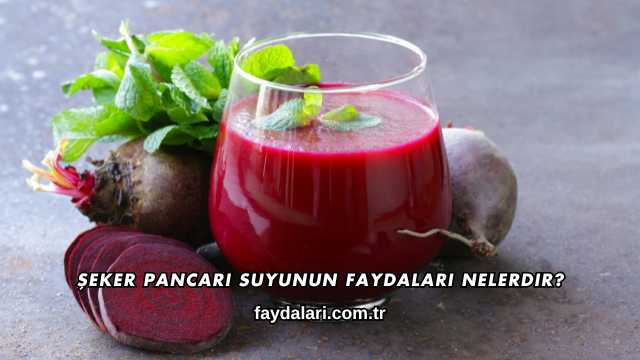 Şeker Pancarı Suyunun Faydaları Nelerdir?