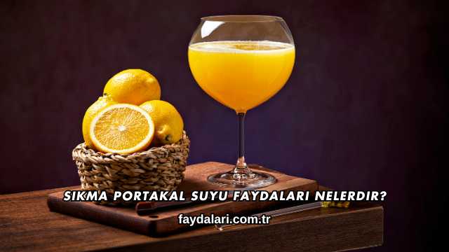 Sıkma Portakal Suyu Faydaları Nelerdir?