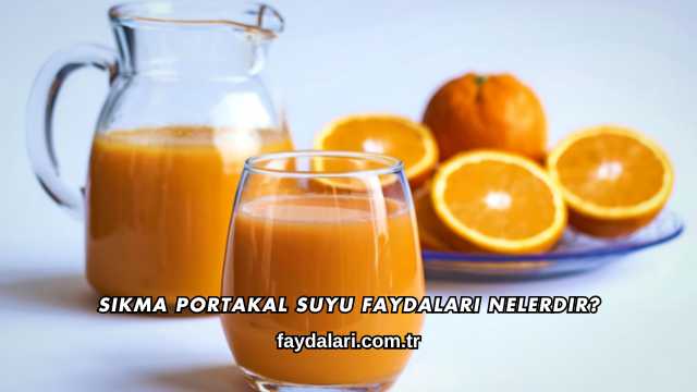 Sıkma Portakal Suyu Faydaları Nelerdir?