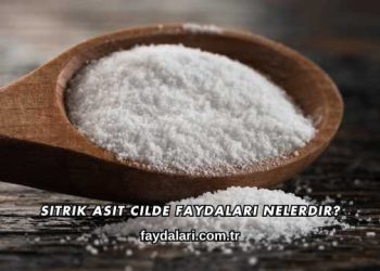 Sitrik Asit Cilde Faydaları Nelerdir?