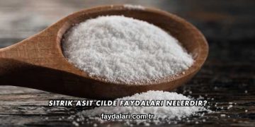 Sitrik Asit Cilde Faydaları Nelerdir?