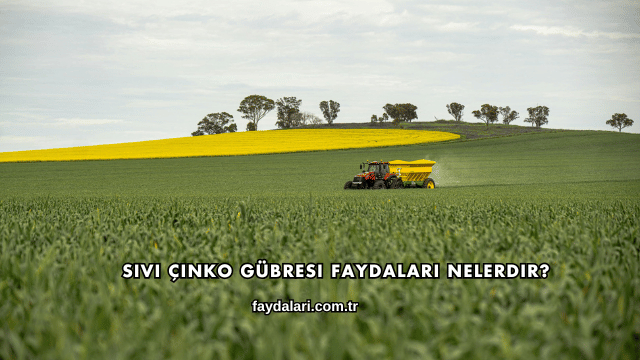 Sıvı Çinko Gübresi Faydaları Nelerdir?