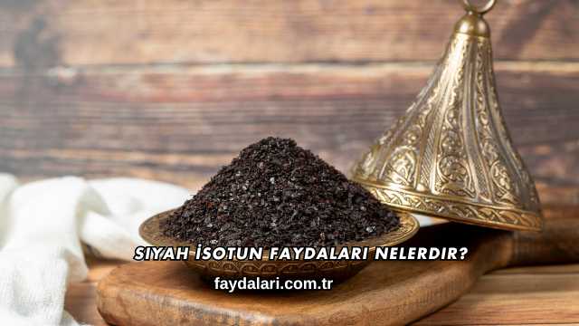 Siyah İsotun Faydaları Nelerdir?