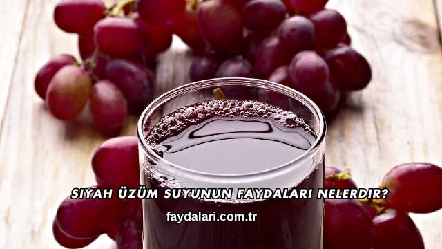 Siyah Üzüm Suyunun Faydaları Nelerdir?
