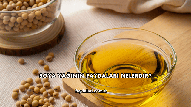 Soya Yağının Faydaları Nelerdir?