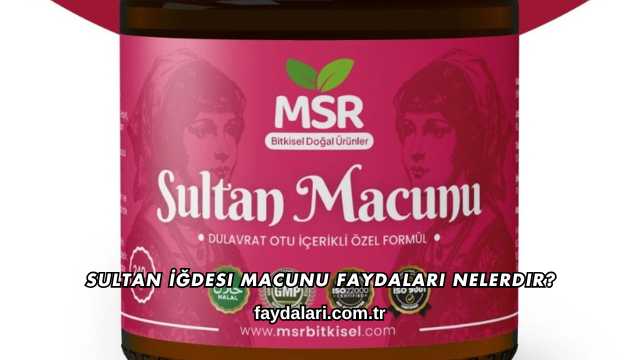 Sultan İğdesi Macunu Faydaları Nelerdir?