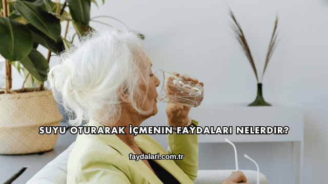 Suyu Oturarak İçmenin Faydaları Nelerdir?