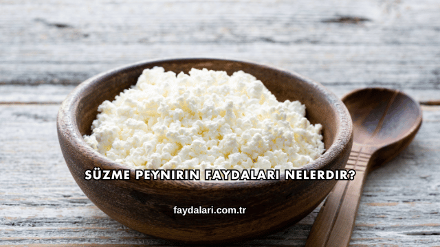 Süzme Peynirin Faydaları Nelerdir?