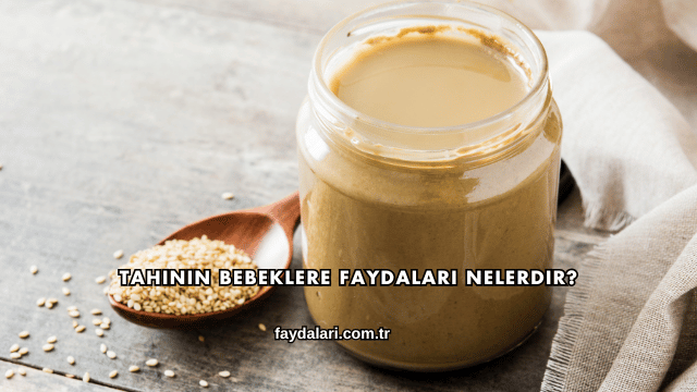 Tahinin Bebeklere Faydaları Nelerdir?