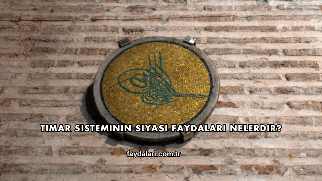 Tımar Sisteminin Siyasi Faydaları Nelerdir?