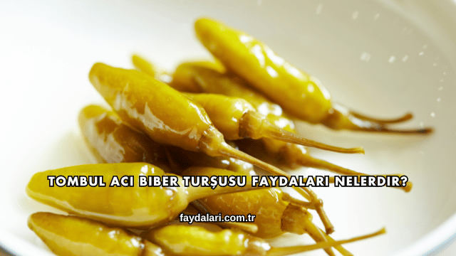 Tombul Acı Biber Turşusu Faydaları Nelerdir?