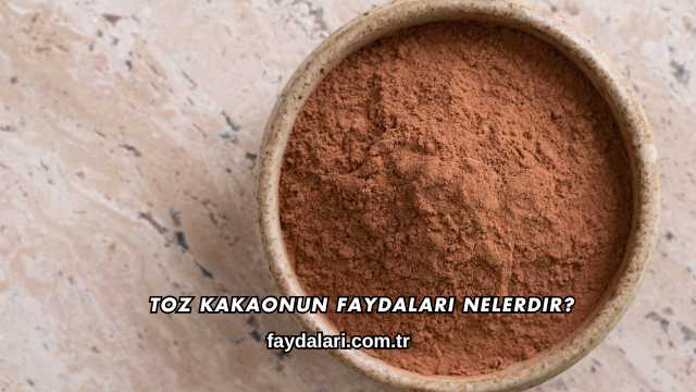 Toz Kakaonun Faydaları Nelerdir?