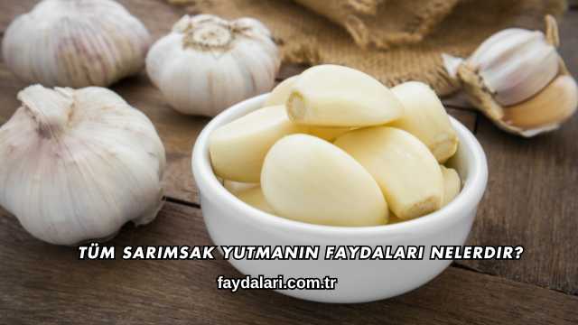 Tüm Sarımsak Yutmanın Faydaları Nelerdir?