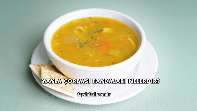 Yayla Çorbası Faydaları Nelerdir?