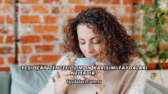 Yeşil Çay Zencefil Limon Karışımı Faydaları Nelerdir?