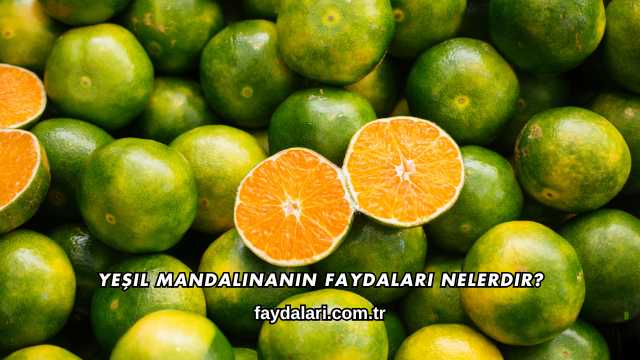Yeşil Mandalinanın Faydaları Nelerdir?