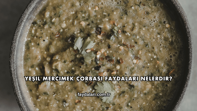 Yeşil Mercimek Çorbası Faydaları Nelerdir?