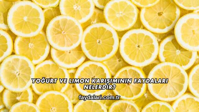 Yoğurt ve Limon Karışımının Faydaları Nelerdir?