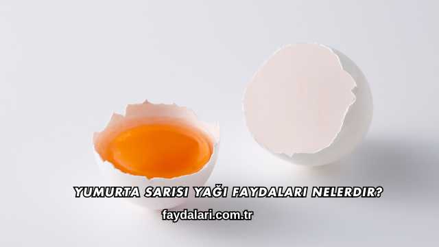 Yumurta Sarısı Yağı Faydaları Nelerdir?