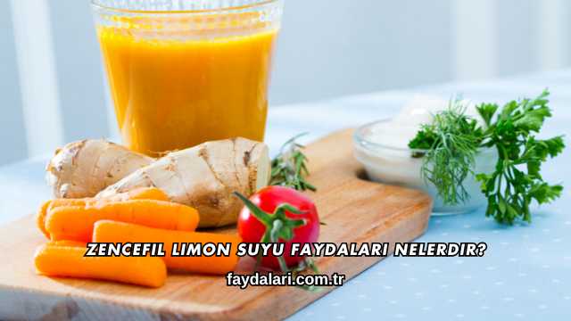 Zencefil Limon Suyu Faydaları Nelerdir?