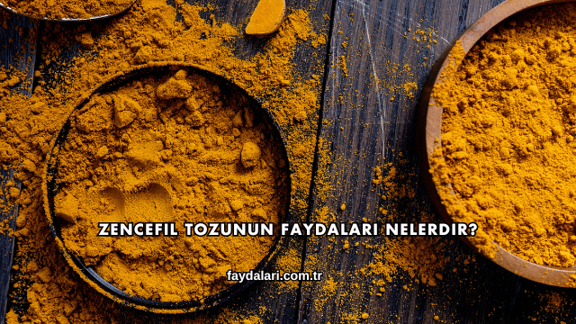 Zencefil Tozunun Faydaları Nelerdir?